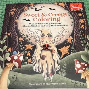 Sweet & Creepy Coloring Book by - Black, White, Brown
